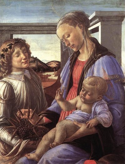 Madonna con bambino e un angelo da Sandro Botticelli